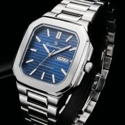 Successway silver blue square dial men’s watch
