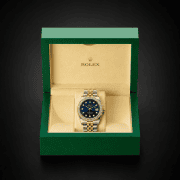 Two-Tone Boy-Size Watch with Stone Bezel4