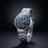 Blue Dial Multi-Subdial Silver Men’s Watch