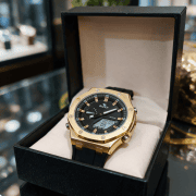 Octagonal Bezel Analog Digital Silicone Strap Men’s Watch