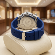 Octagonal Bezel Analog Digital Silicone Strap Men’s Watch