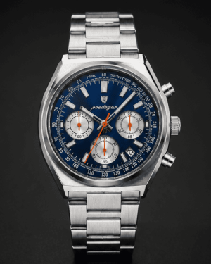 Poedagar Men’s Three-Subdial Quartz Watch with Stainless Steel Bracelet