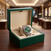Regal Fluted Bezel Crystal Marker Magnified Date Men’s Watch