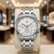 White Dial Triple Subdial Date Men’s Watch
