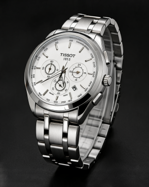 White Dial Triple Subdial Date Men’s Watch